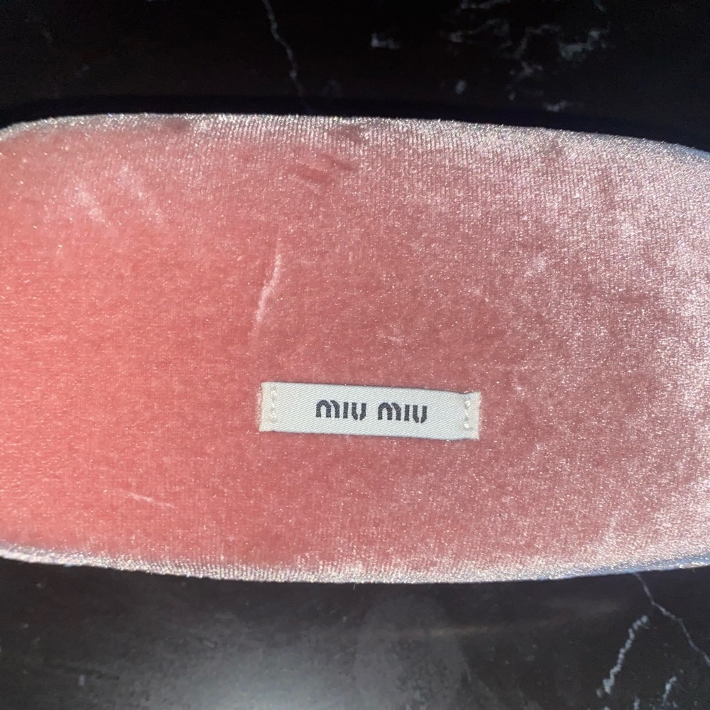 Miu Miu Pink Velvet Eyewear Case